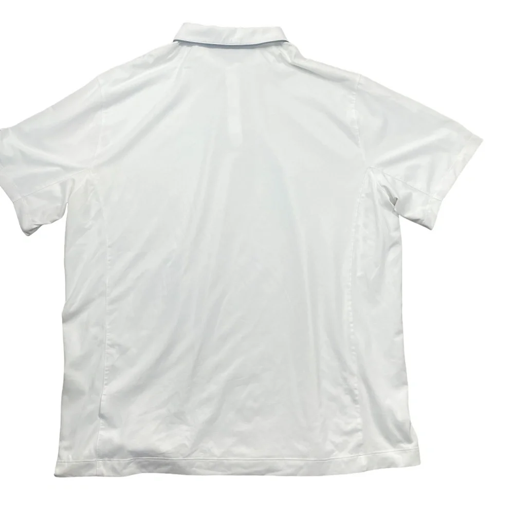 Nike Golf Tour Performance XXL White Polo 1/4 Button 100% Polyester Golf Sports